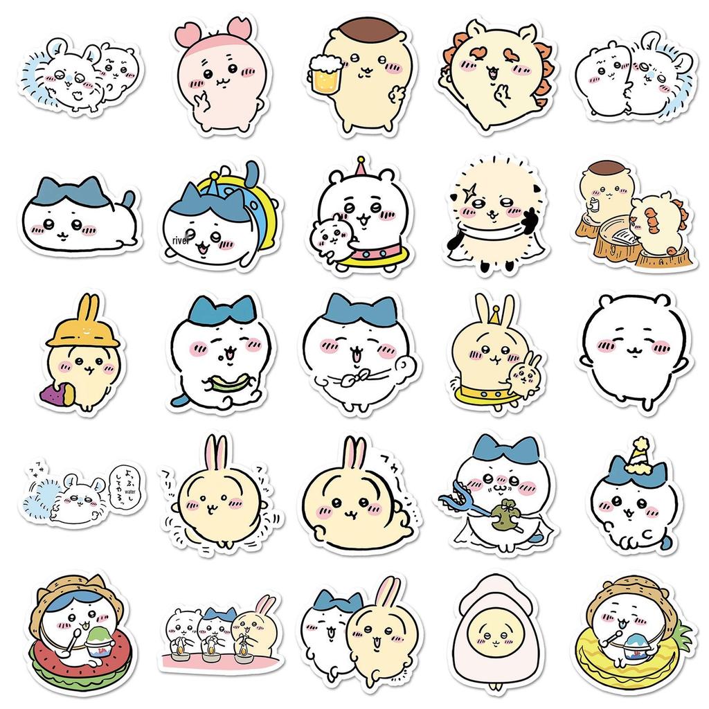 51 Chiikawa Cartoon Stickers: Cute Japanese Anime for Phones, Journals, Water Bottles