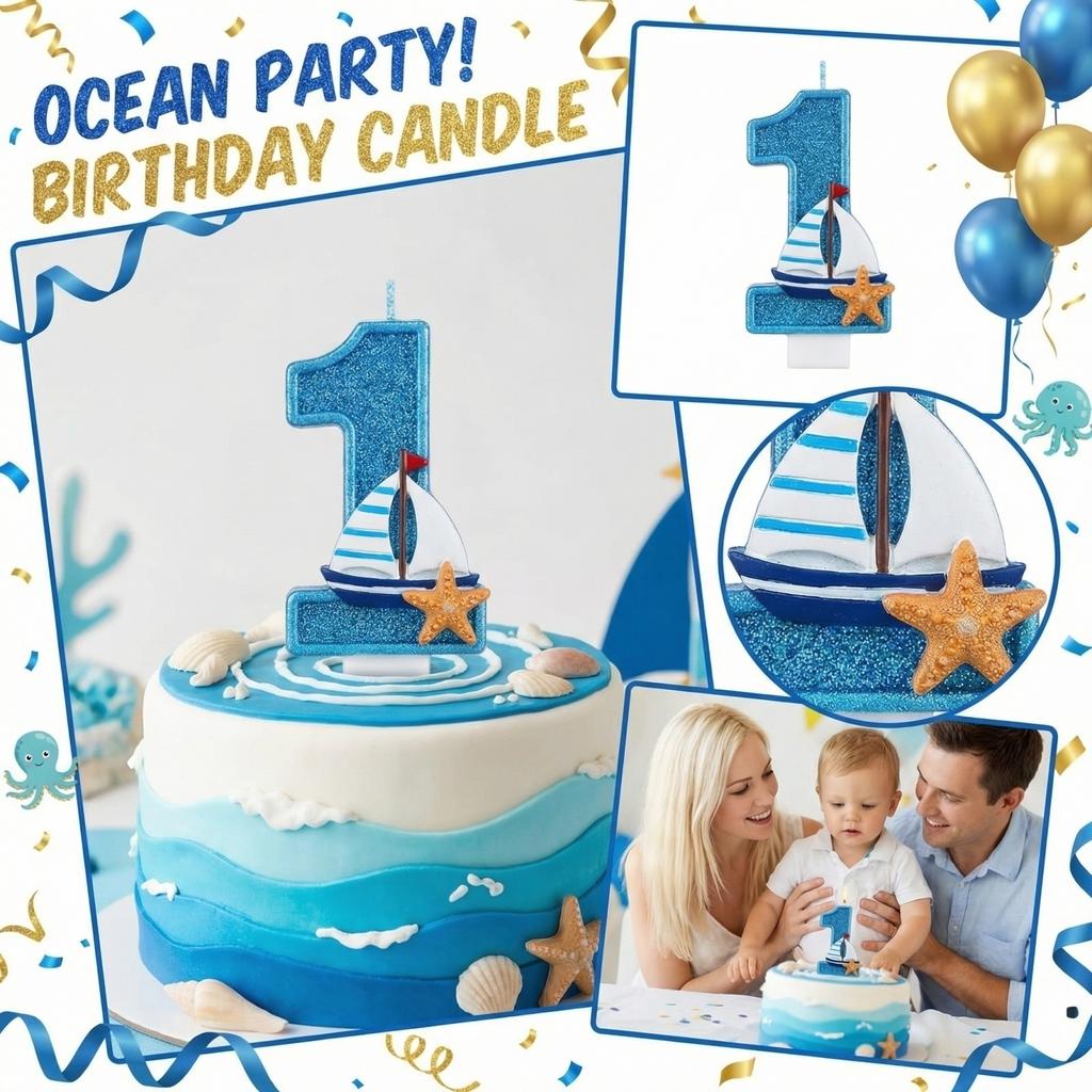 Fashion Cartoon Creative Birthday Candles Party Digital Candles