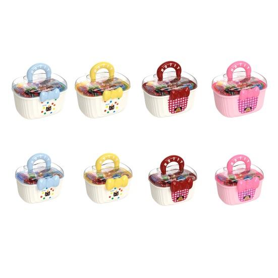 Aufbewahrungsbox für Haaraccessoires Staubdichter Deckel mit Schleifen-Dekor Schichtbehälter für Kinderclips Krawatten