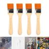 4 Stück/Set Haarmalpinsel Acrylfarben Nylon Ölmalpinsel Aquarellfarbe Zeichenkunstbedarf Holzgriffe