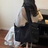 Velvet Canvas Bag Women'S Autumn And Winter Versatile Large-Capacity Tote Bag Student Shoulder Commuter Tote Bag
