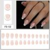 Elegant White French Round Short Ballet-Style Nude Nails - Detachable and Chic
