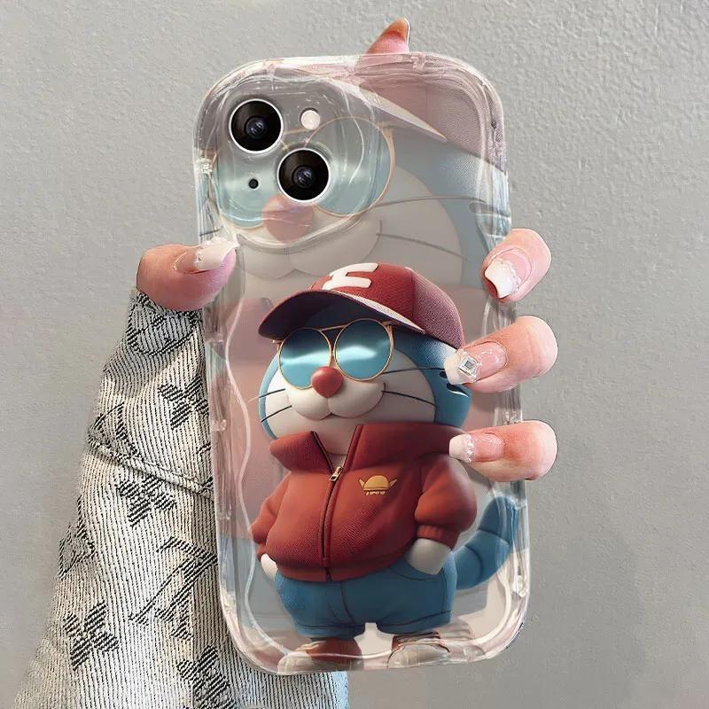 Small bell Dora is suitable for Apple 13promax mobile phone case iPhone15plus anti-drop 14 transparent 12 soft xs.