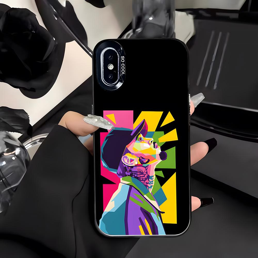 Singer Chris Brown Phone Case For IPhone 17 Air 16 E 15 14 Plus 13 12 11 Pro Max Colored Silver Cover