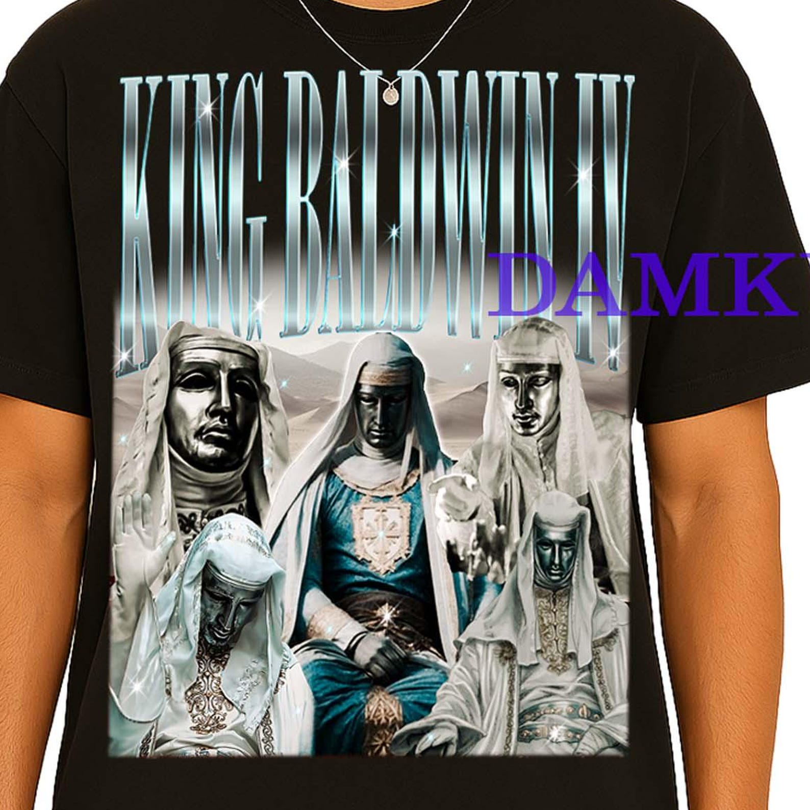 King Baldwin IV The Leper King 90s Graphic Fan Tee, King Baldwin 4 War Homage Shirt, King Baldwin IV T-Shirt, Gift for Him Unisex T-shirt M
