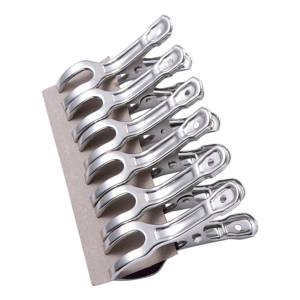 Metal Stainless Steel Clothing Drying Hanger Washing Household File Clip Clothes Pegs Clothes Pins Sealing Clip