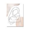 Mother and Baby Child Art Line Drawing Posters Abstract Minimalist Wall Art Canvas Print Painting Nursery Decorative Pictures