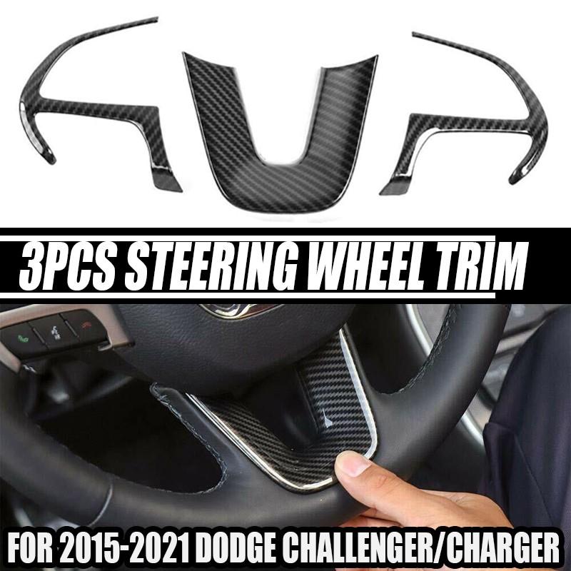 Steering Wheel Trim Cover For Dodge Challenger Charger 15-23 Durango Accessories