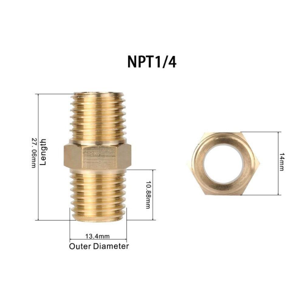 Male Thread Brass Nipples Hex Design NPT Male Nipples Fittings Hex Nipple Connectors
