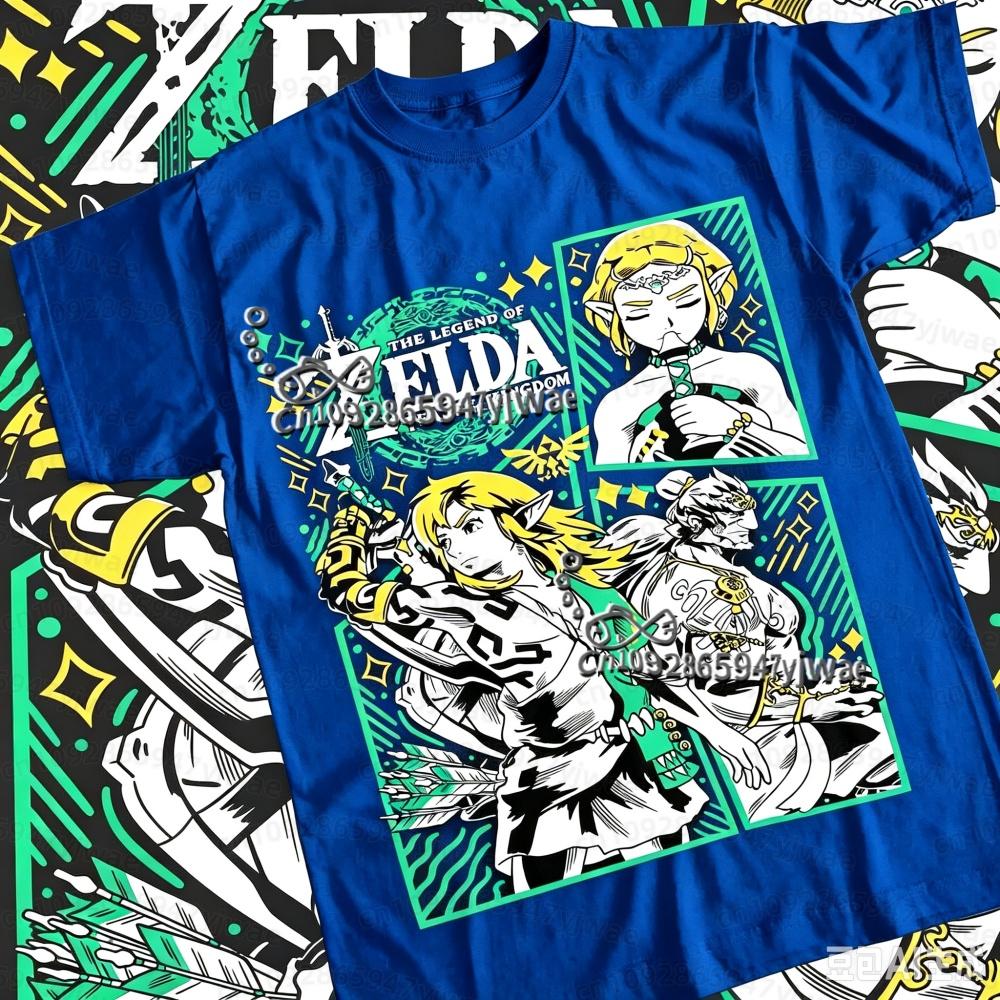 The Legend of Zelda Tears of The Kingdom T Shirt Unisex Link Zelda Ganondorf Graphic Print Short Sleeve Game Streetwear Casual Tees Tops