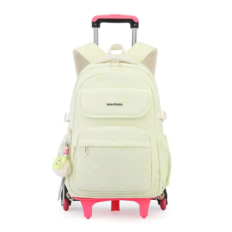 Zaino Scolastico per Bambine Borsa Scolastica con Trolley e Ruote Zaino a Ruote per Studenti Borsa per Libri per Bambini Zaini con Ruote