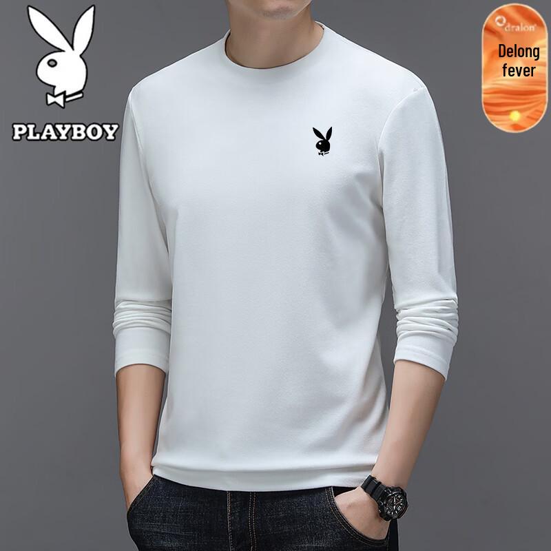 Playboy Men's Long-Sleeve Round Neck T-Shirt