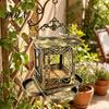 Outdoor Bird Feeder Retro Metal Feeder, Hanging with Transparent Acrylic Large Opening Panels, Decorative Garden for Backyard Wild Birds European
