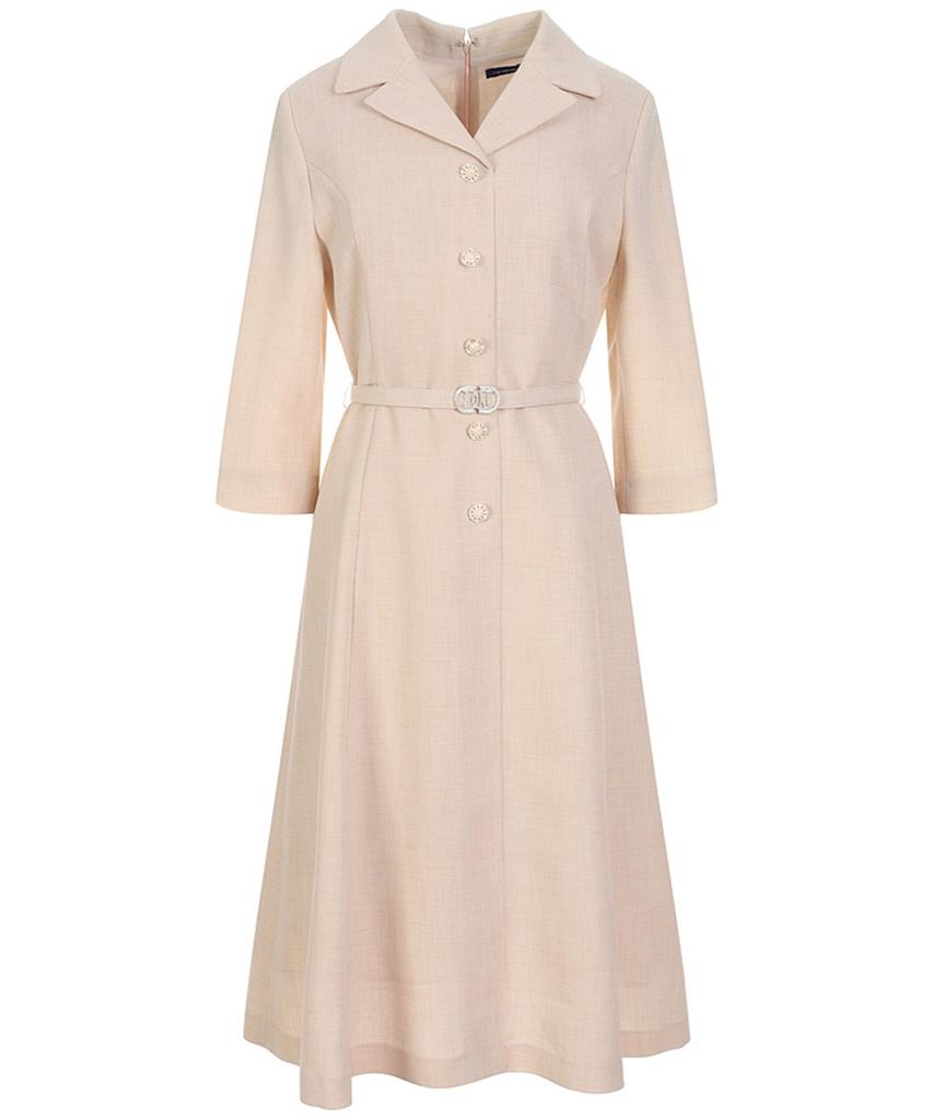 MESENSE Open Collar Flare Dress_Mb54Opm184A