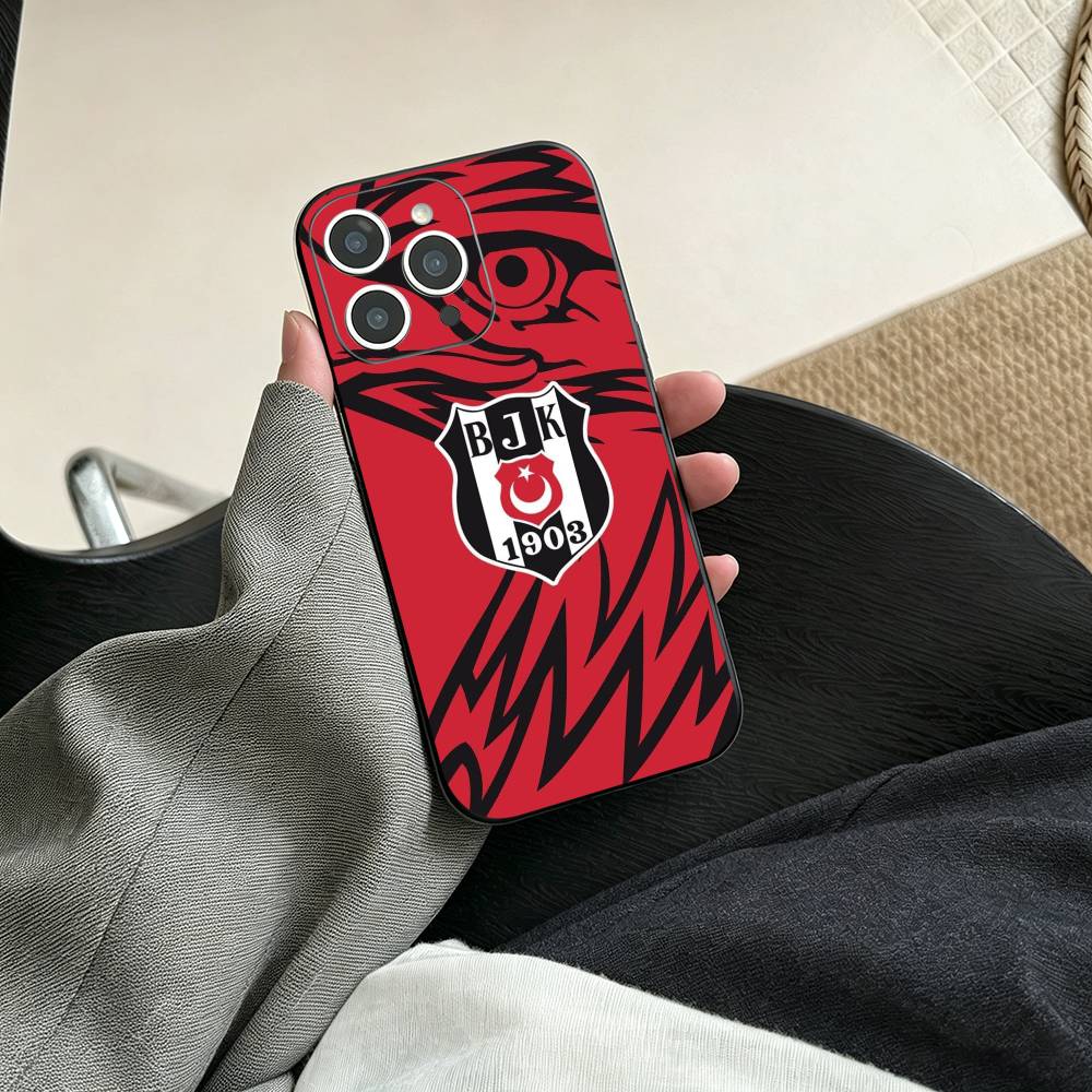 

1pc F-Fashion B-Besiktas BJK Phone Case For iPhone 17, 16,15,14,13,12,11 Plus,Pro Max, Others Soft Black Cover iPhone11PROMAX