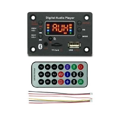 12V Wireless MP3 Player WMA Decoder Board with Color Screen Car USB Radio Module