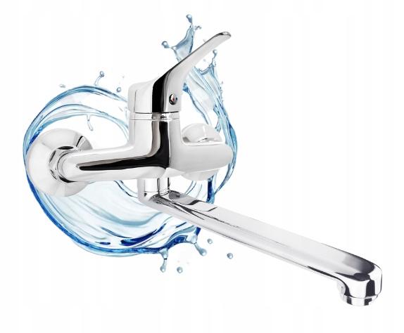 Joko universal chrome wall-mounted kitchen tap