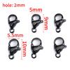 20pcs Black Stainless Steel Lobster Clasps 9/10mm Connector Clasp for DIY Bracelet Necklace Chain Claw Jewelry Making Supplies