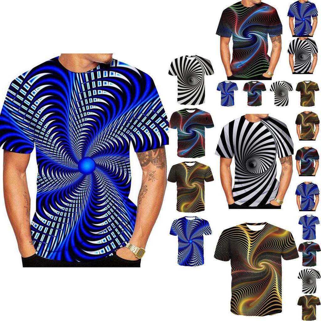 Vivid Funny Hypnosis 3d T-shirt With Psychedelic Colorful Print For Men And Women