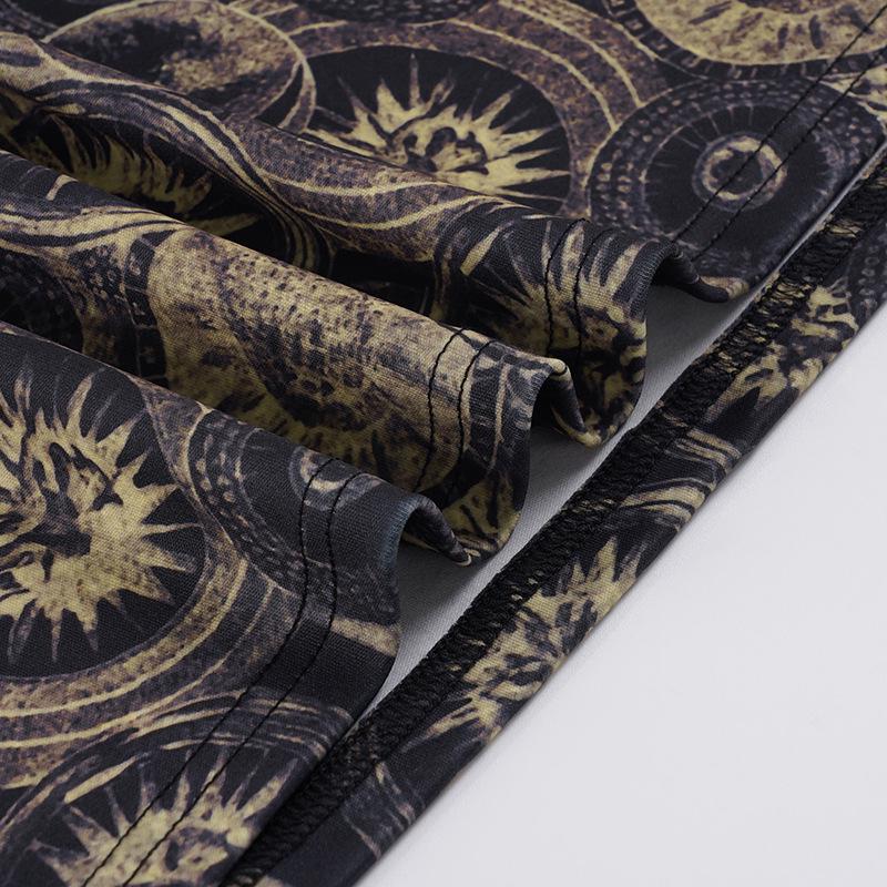 Vintage Europäischer & Amerikanischer Kreisdruck Retro Schlankmachender Rock