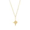 European Retro Zircon Stainless Steel Necklace: High-End Cross-Border Clavicle Chain