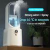 5W 125*135*330mm 6-Gear Air Cooler Household Leafless Spray USB Desktop Silent Vertical Circulating Fan Adjustable Wind Speed Air Conditioning Fan