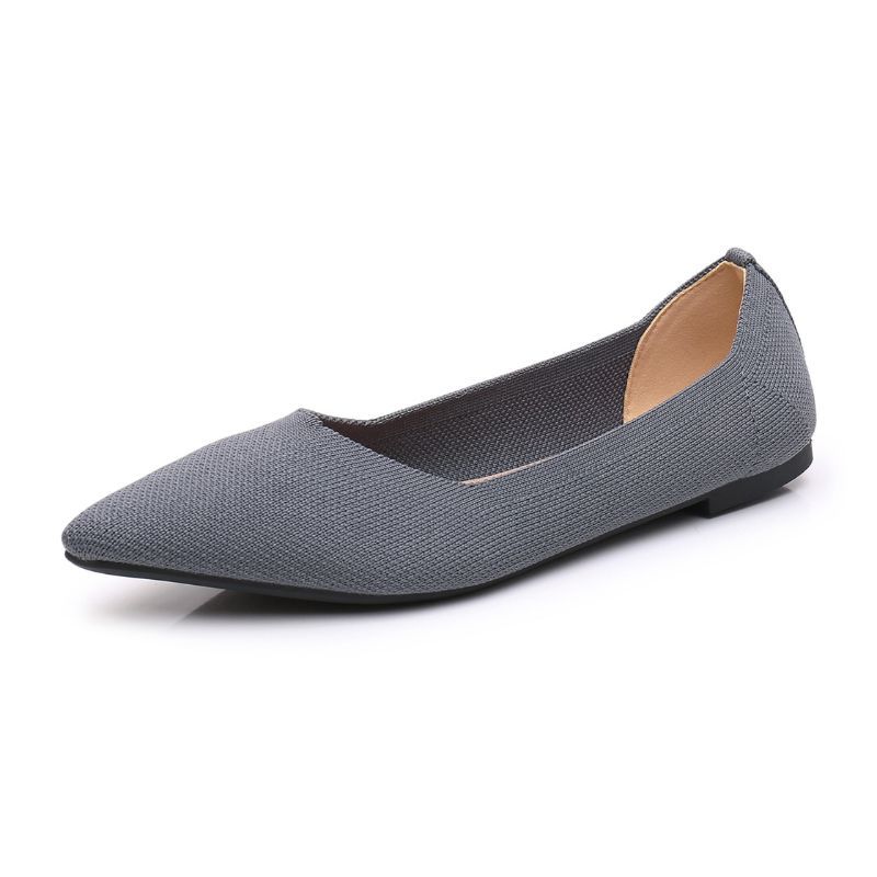 

Ji Super Soft Fly-woven Light Mouth Pointed Flat Shoes 35