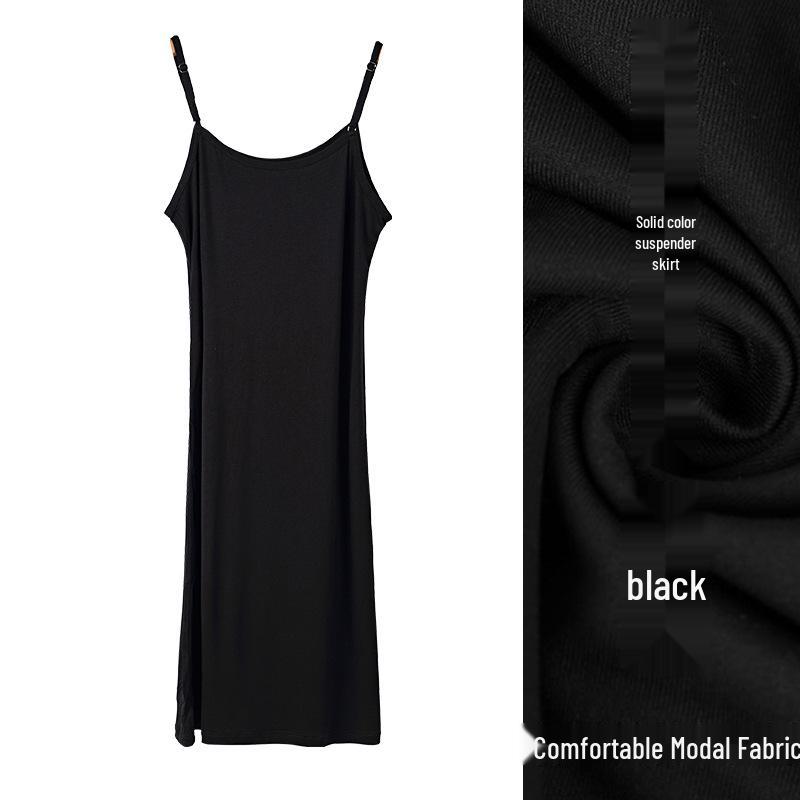 Women's Modal Anti-Transparent Slip Dress - Thin Base Body Shaping Camisole Lining