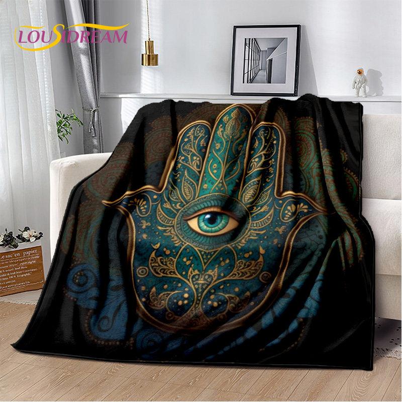 Nazar Evil Eye Tree of Life Soft Plush Blanket,Flannel Blanket Throw Blanket for Living Room Bedroom Bed Sofa Picnic Cover Kids