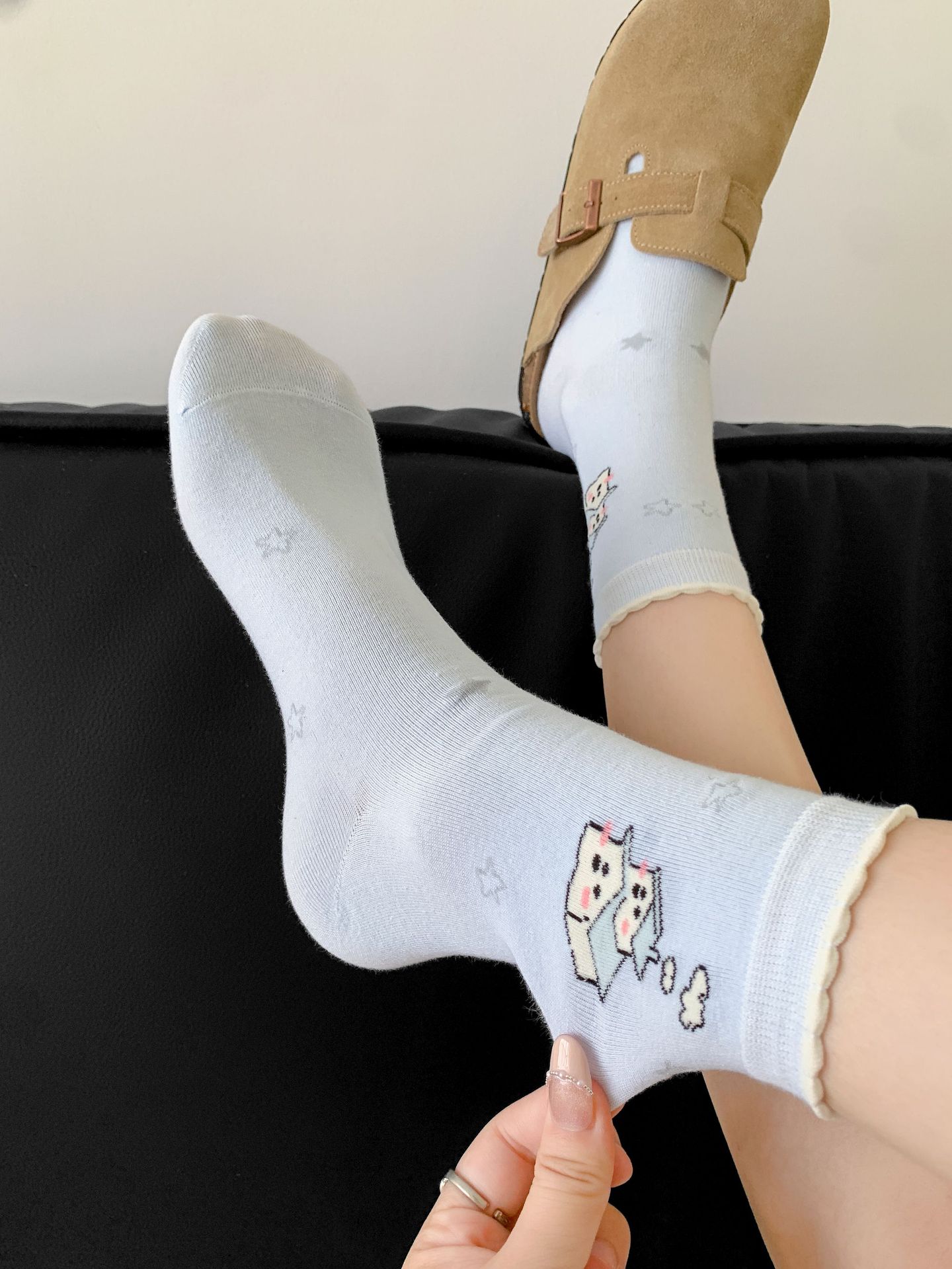 

Cute Puppy Socks Girls Season College Style Illustration Cartoon Star Socks Student Cotton Socks one size fits all