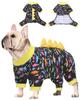 Dinosaur Costume Dog Pajamas, Stretchy Spandex Crystal Velvet Sleepwear Coat Soft Pet Outfit Clothes for All Seasons