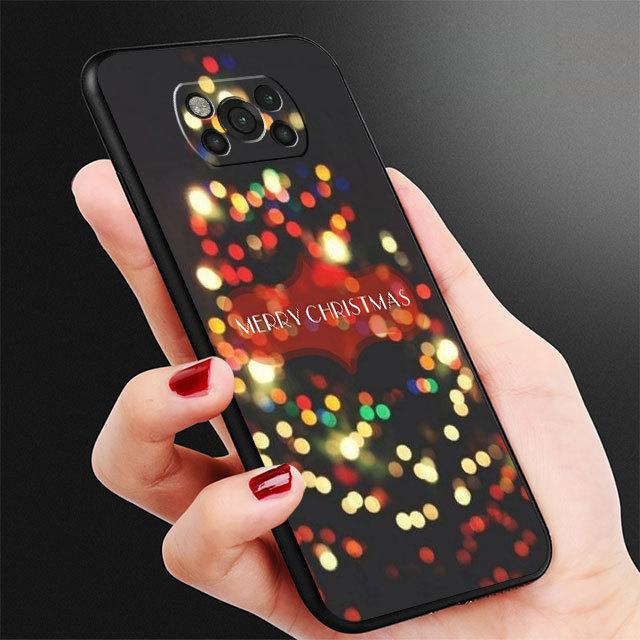 Schwarz Fall Funda Für Samsung Galaxy M13 M12 M22 M23 M33 M52 M32 5g M31 M30s M51 M31s M11 m31 Prime Weihnachten Baum Nette Coque