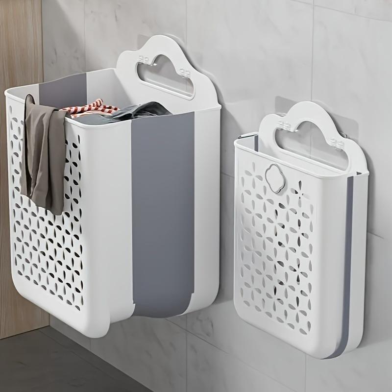 Foldable Laundry Basket Large Capacity Hanging Storage Bin Collapsible Organizer for Bathroom Dormitory Portable Clothes Hamper