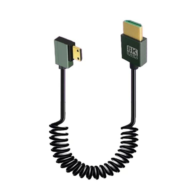 Quality 8K HDMIsto Mini HDMIs Cord with Ergonomic Design for Easy Plugging&Unplugging Ensures Stable Signal Transmission