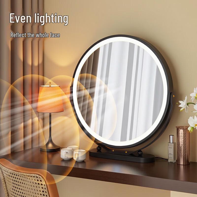 Round Desktop LED Makeup Mirror