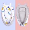 90*55 Cm Baby Bed With Pillow Portable Soft Cotton Baby Nest Crib Travel Bed Infant Cradle Washable Bebe Bed Bassinet Bumper