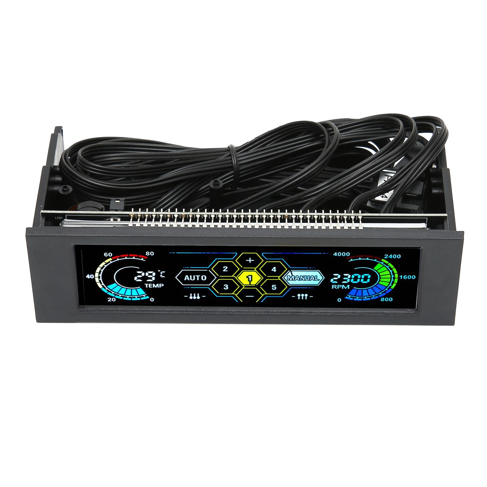 

Компьютерный температурный монитор ПВХ-линза панель дисплея 5 комплектов контроллер температуры вентилятора для ПК