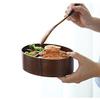 Sylvamorning Bento Box, Solid Wood, Natural Lacquer Finish, Single-Tier Wooden Lunch Box, Cute for Students, Sushi, Handcrafted, Oval, Magewappa Bento