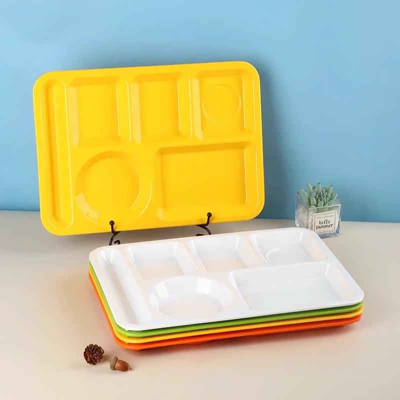 Thickened A5 Melamine Divided Cafeteria Tray
