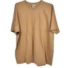 Gildan Ultra Cotton Men s 2XL T-Shirt Tan Brown Blank Plain Tee Solid 2XL S