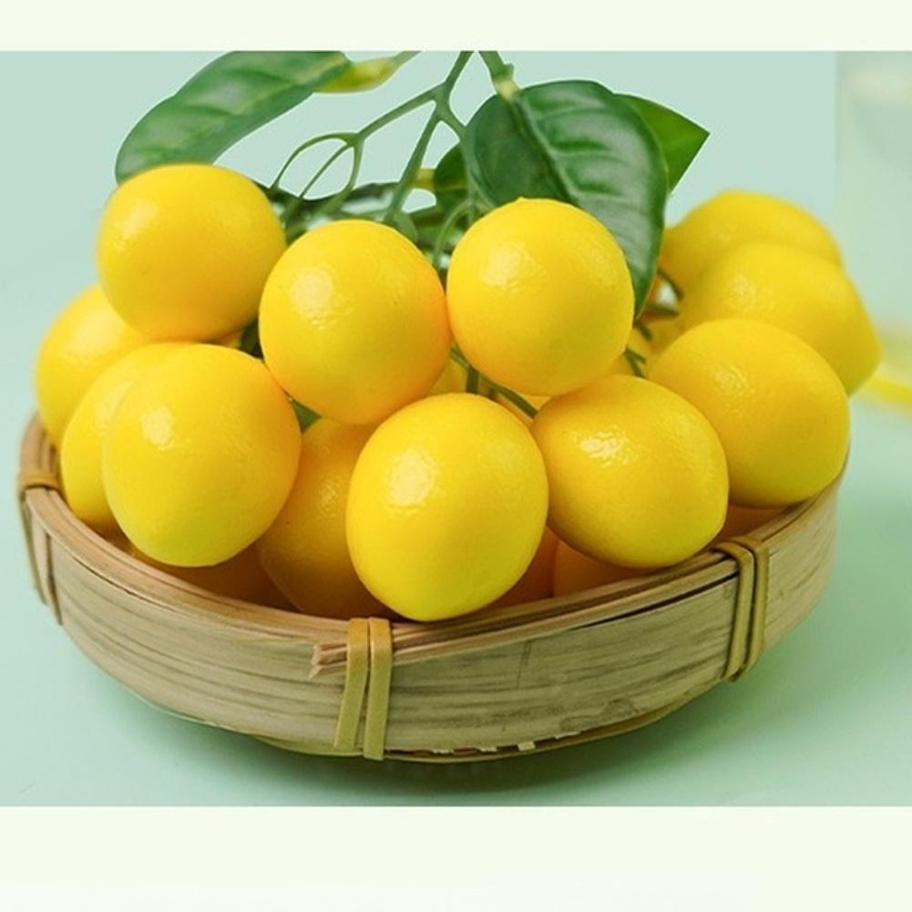 Artificial Lemon Branches Simulation Ornaments For Kitchen, Store Event Display Photography Prop Decorative Fruit & Vegetables