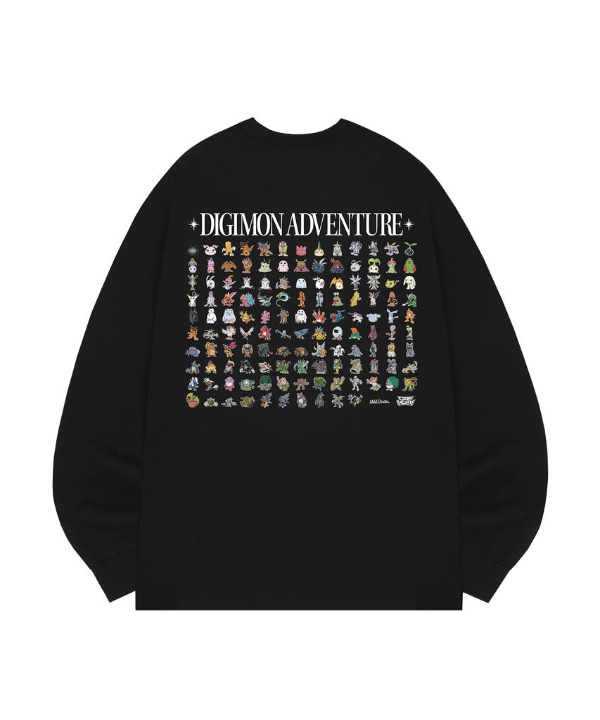 ODDSTUDIO [Digimon Adventure] Digimon All Characters Back Graphic Long Sleeve - 2 Colors