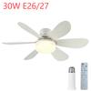E26/E27 Fan LED Light Ceiling Fans with Lamp and Remote 30/40W Light Bulb Fan Dimmable Timed for Bedroom Kitchen Living Room