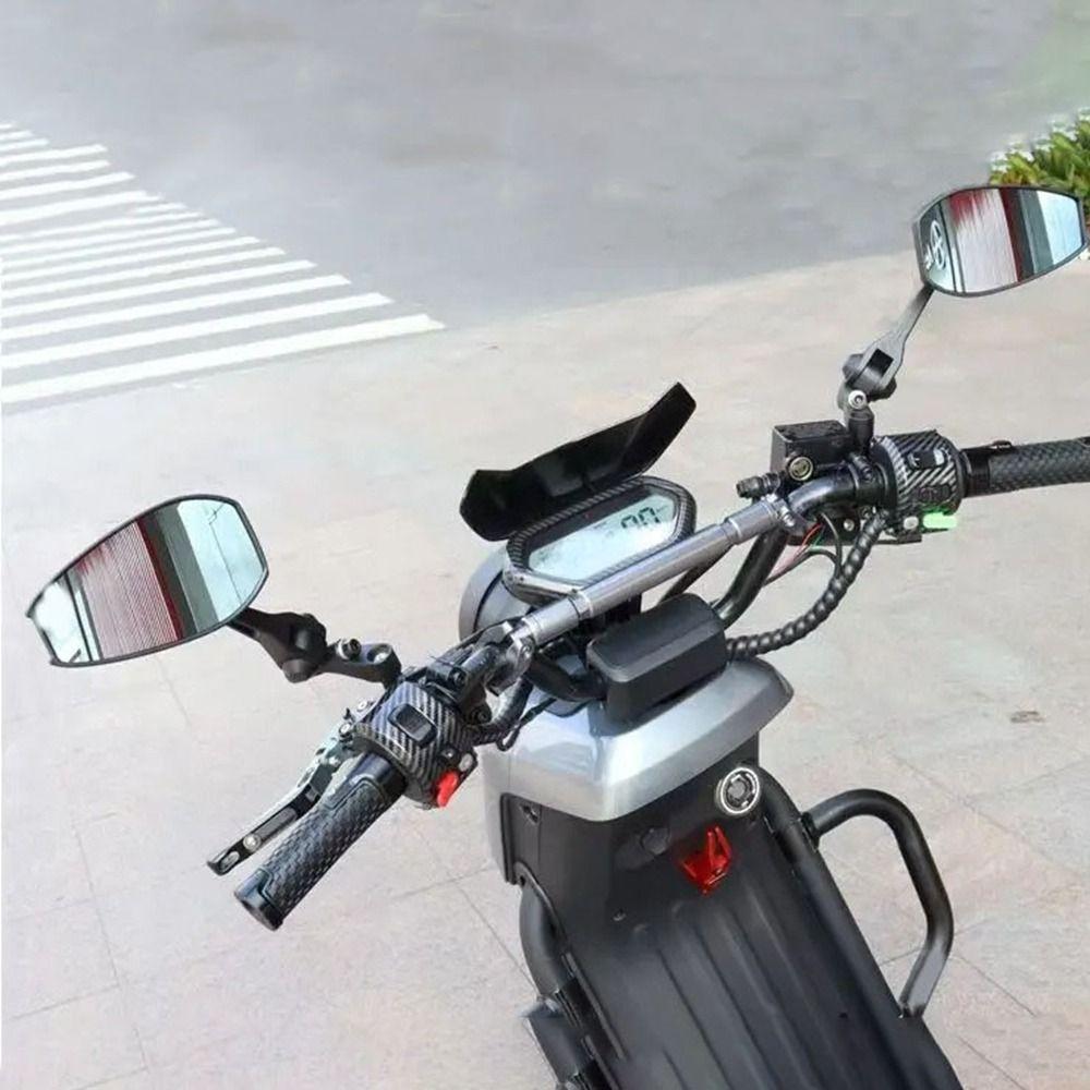 1 Pair Blue Glass Motorcycle Side Mirror Angle Adjustable Handlebar Mirrors  Motorcycle Accessories