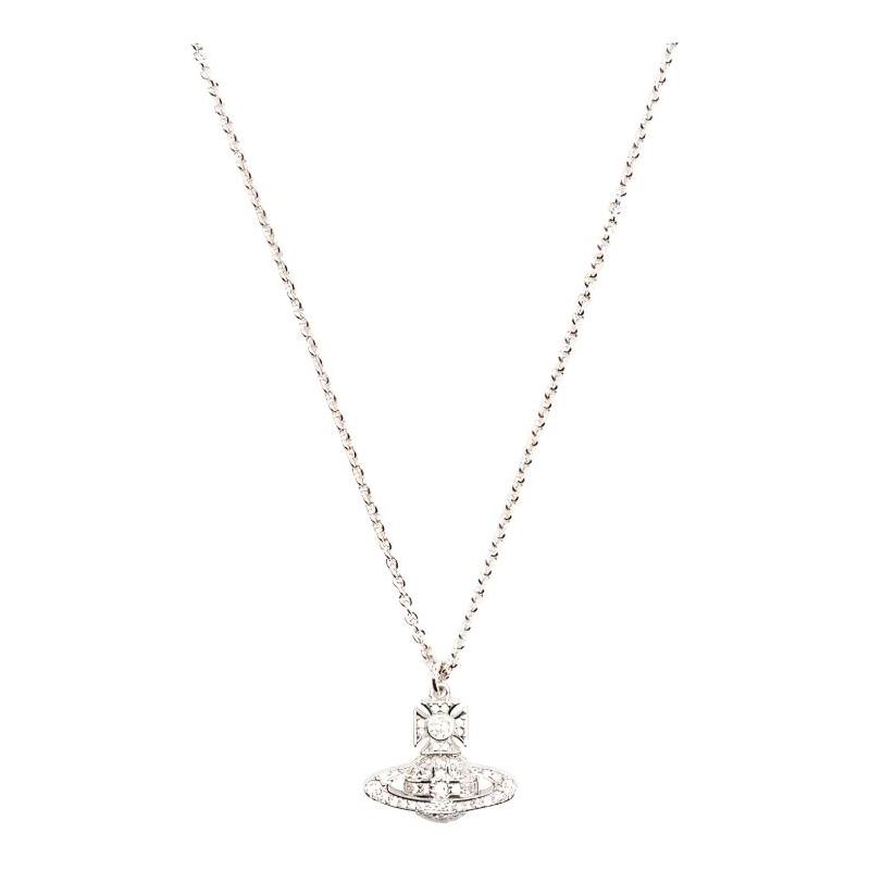 Vivienne Westwood Carmela bas-relief pendant brass alloy necklace women s silver 630203BH-02P102