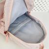 School Bag High Value Ins Cute Plaid Big Light Casual School Bag Large Capacity Commuter Girl Backpack