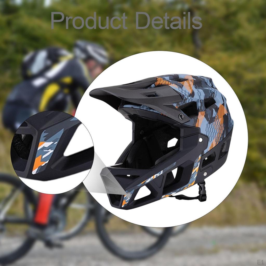 Full Face Bike Helmet Cap Shock Absorbing Cycling for Outdoor Sports