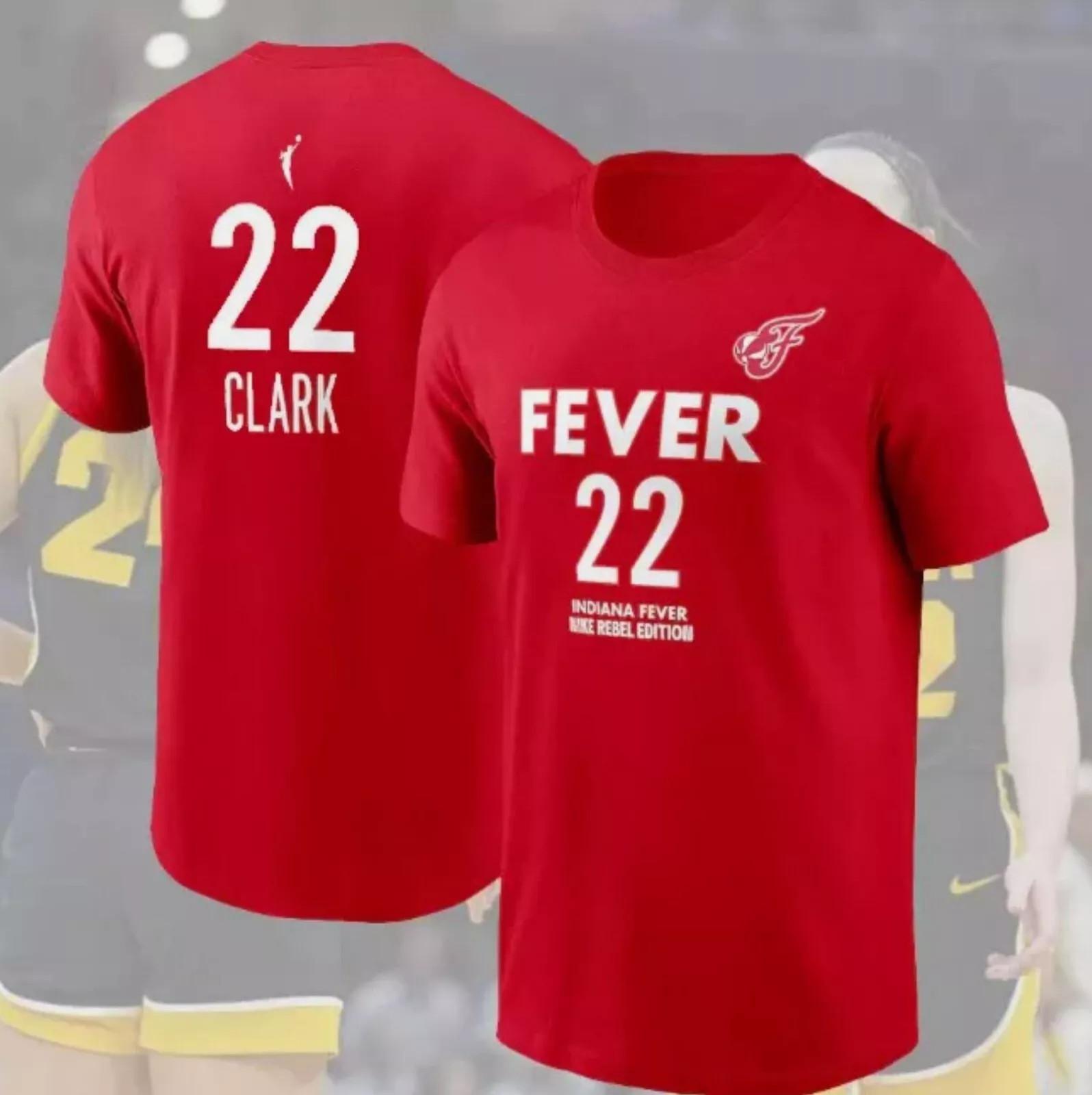Caitlin Clark #22 Indiana Fever 2024 Player Name Number 100% Cotton T-shirt Mens Tees Top. M