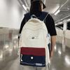 Men Color Contrast Backpack Women Large Capacity Couple Travel Backpack Student Schoolbag