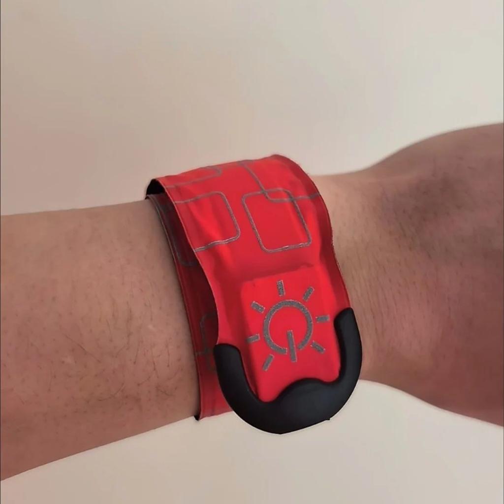 Rechargeable LED Wrist Band, High Brightness Slap Glowing Armband, Bracelet for Night Running, Outdoor Sports, Party Decorative
